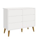 Ver imagem 4 de Kit Quarto Infantil Theo Madeira Branco Fosco - Berço + Cômoda