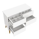 Ver imagem 5 de Kit Quarto Infantil Theo Madeira Branco Fosco - Berço + Cômoda