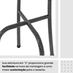 Conjunto de Mesa Tubular 70x70cm Tampo em Mdf Cinamomo com 4 Cadeiras Sara - 11