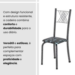 Conjunto de Mesa Tubular 70x70cm Tampo em Mdf Cinamomo com 4 Cadeiras Sara - 7