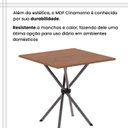 Ver mais imagens de Conjunto de Mesa Tubular 70x70cm Tampo em MDF Cinamomo com 4 Cadeiras Sara Prata/Preto Floral/Mart