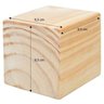 Kit 6 Unidades Cubo de Madeira Jardim e Varanda 9,5cm x 9,5cm x 9,5cm Madeira do Brasil - 1