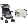 Carrinho de Bebê Joy II Tutti Baby Preto e Cinza + Suporte de Cabeça Almofadinha - 1