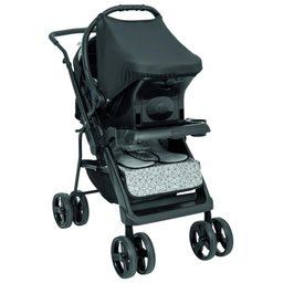 Carrinho de Bebê Joy II Tutti Baby Preto e Cinza + Suporte de Cabeça Almofadinha - 4