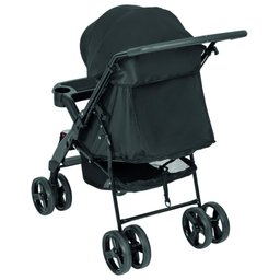 Carrinho de Bebê Joy II Tutti Baby Preto e Cinza + Suporte de Cabeça Almofadinha - 6