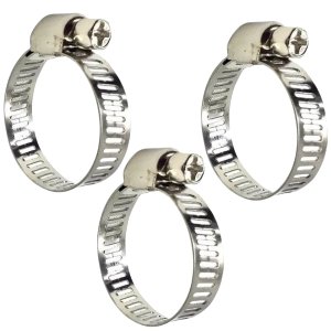 Abraçadeira Aço Inox Rosca Sem Fim 1" Polegada 16 - 25mm Reforçada | Kaza Inteligente | Kit 03 Un