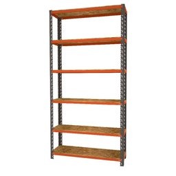 Estante Em Aço Monta Carga 300 Cinza e Laranja 720kg Presto - 1