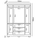 Ver imagem 6 de Jogo de Quarto Infantil Guarda Roupa e Cômoda Ane Branco - Phoenix Phoenix Baby
