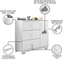Ver imagem 3 de Jogo de Quarto Infantil Guarda Roupa e Cômoda Ane Branco - Phoenix Phoenix Baby