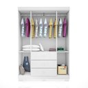 Ver mais imagens de Jogo de Quarto Infantil Guarda Roupa e Cômoda Ane Branco - Phoenix Phoenix Baby