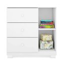 Ver imagem 7 de Jogo de Quarto Infantil Guarda Roupa e Cômoda Ane Branco - Phoenix Phoenix Baby