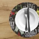 Ver imagem 3 de 8 Jogo Americano Redondo PVC Mesa Posta Grill Preto