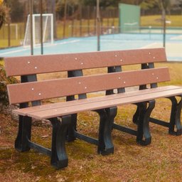 Banco de Jardim Madeira Plástica 2,0 M:marrom/kit Zincado Branco - 5