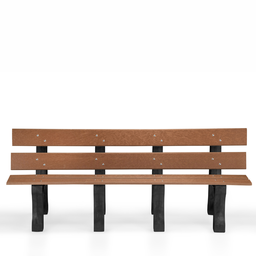 Banco de Jardim Madeira Plástica 2,0 M:marrom/kit Zincado Branco - 2