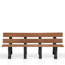 Ver imagem 2 de Banco de Jardim Madeira Plástica 2,0 M:marrom/kit Zincado Branco