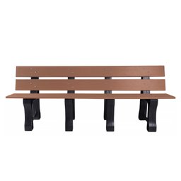 Banco de Jardim Madeira Plástica 2,0 M:marrom/kit Zincado Branco - 1