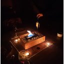 Ver imagem 6 de Lareira Ecológica em Madeira com pedras brancas 35x25 cm - Misti