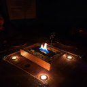 Ver imagem 2 de Lareira Ecológica em Madeira com pedras brancas 35x25 cm - Misti