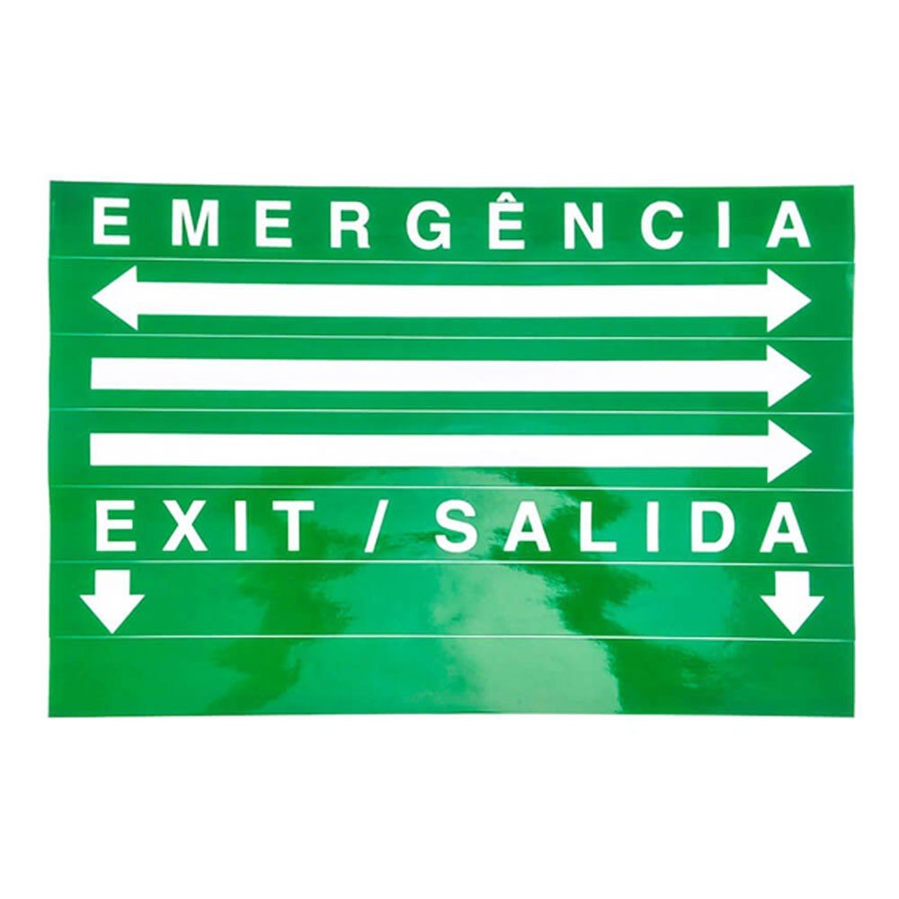 Placa de Sinalizaçao Saida Emergência Lâmpada LED Bateria Recarregavel Luz Iluminaçao Empresa - 5