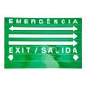 Placa de Sinalizaçao Saida Emergência Lâmpada LED Bateria Recarregavel Luz Iluminaçao Empresa - 5