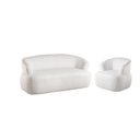 Ver imagem 3 de Conjunto Sofá Orgânico 2 Lugares 160cm 1 Poltrona Base Fixa e Orgânica Zoe Yescasa Bege Off White