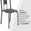 Ver imagem 7 de Conjunto de Mesa Tubular 062 100x60cm Tampo em MDF com 4 Cadeiras Lívia Preto/Floral/Mart Prata