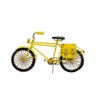Miniatura Bicicleta Amarela 13x22x7,5cm Estilo Retrô Vintage - 1