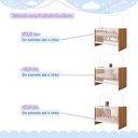 Ver imagem 6 de Berço com Regulagem de Altura 100% MDF Soft Americano Marrom/Amadeirado/Branco