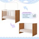 Ver imagem 5 de Berço com Regulagem de Altura 100% MDF Soft Americano Marrom/Amadeirado/Branco
