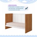 Ver imagem 7 de Berço com Regulagem de Altura 100% MDF Soft Americano Marrom/Amadeirado/Branco