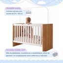 Ver imagem 3 de Berço com Regulagem de Altura 100% MDF Soft Americano Marrom/Amadeirado/Branco