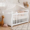 Ver imagem 1 de Berço 3 em 1 com Regulagem de Altura 100% MDF Star Branco