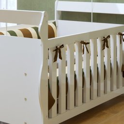 Berço 3 em 1 com Regulagem de Altura 100% Mdf Star - 8