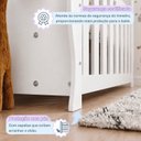 Ver imagem 7 de Berço 3 em 1 com Regulagem de Altura 100% MDF Star Branco