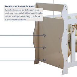Berço 3 em 1 com Regulagem de Altura 100% Mdf Star - 4