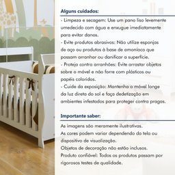 Berço 3 em 1 com Regulagem de Altura 100% Mdf Star - 9
