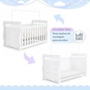 Ver imagem 5 de Berço 3 em 1 com Regulagem de Altura 100% MDF Star Branco