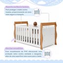 Ver imagem 3 de Berço 3 em 1 com Regulagem de Altura 100% MDF Star Branco/Amadeirado