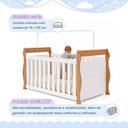 Ver imagem 2 de Berço 3 em 1 com Regulagem de Altura 100% MDF Star Branco/Amadeirado
