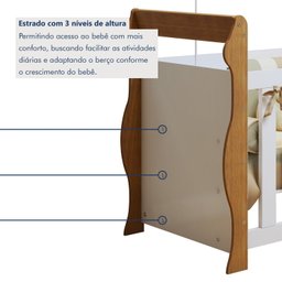 Berço 3 em 1 com Regulagem de Altura 100% Mdf Star - 4