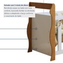 Ver imagem 4 de Berço 3 em 1 com Regulagem de Altura 100% MDF Star Branco/Amadeirado
