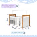 Ver mais imagens de Berço 3 em 1 com Regulagem de Altura 100% MDF Star Branco/Amadeirado