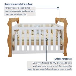 Berço 3 em 1 com Regulagem de Altura 100% Mdf Star - 3