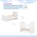 Ver imagem 7 de Berço 3 em 1 com Regulagem de Altura 100% MDF Carinho Branco