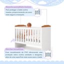 Ver imagem 4 de Berço 3 em 1 com Regulagem de Altura 100% MDF Carinho Branco/Amadeirado
