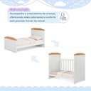 Ver imagem 7 de Berço 3 em 1 com Regulagem de Altura 100% MDF Carinho Branco/Amadeirado