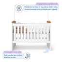 Ver mais imagens de Berço 3 em 1 com Regulagem de Altura 100% MDF Carinho Branco/Amadeirado