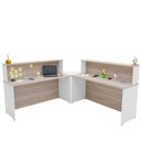 Ver imagem 3 de Balcão Atendimento de Canto em L Recepção Consultório 140x60cm