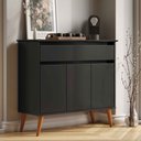 Ver imagem 1 de Aparador Buffet Sala Zeus 3 Portas 1 Gaveta - Rede Móveis