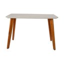 Ver mais imagens de Mesa 4 Lugares em Madeira Maciça com Tampo Off White Verona Espresso Móveis
